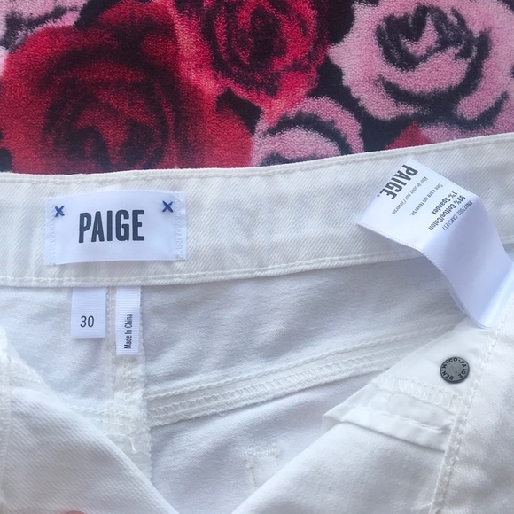 PAIGE Denim Shorts White - Picture 3 of 4